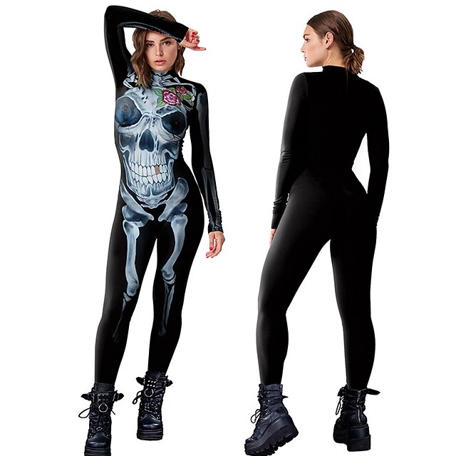 Skeleton / Skull Skin Suit Bodysuit Adults' Women's One Piece