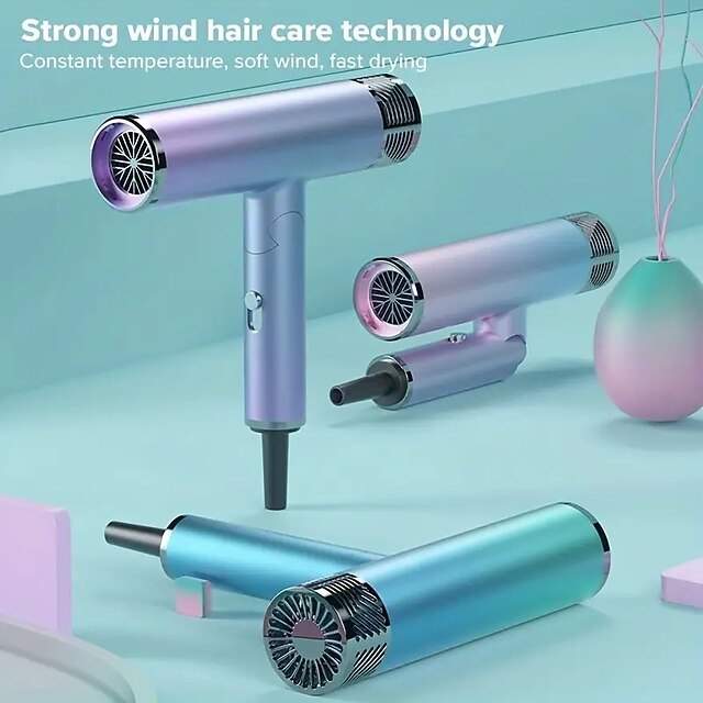 Hair Dryer Lightweight Low Noise Brushless foldable Strong Wind Salon