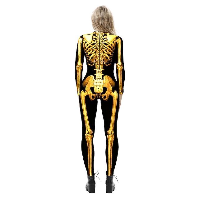 Skeleton / Skull Cosplay Costume Skin Suit Bodysuit Adults' Women's One