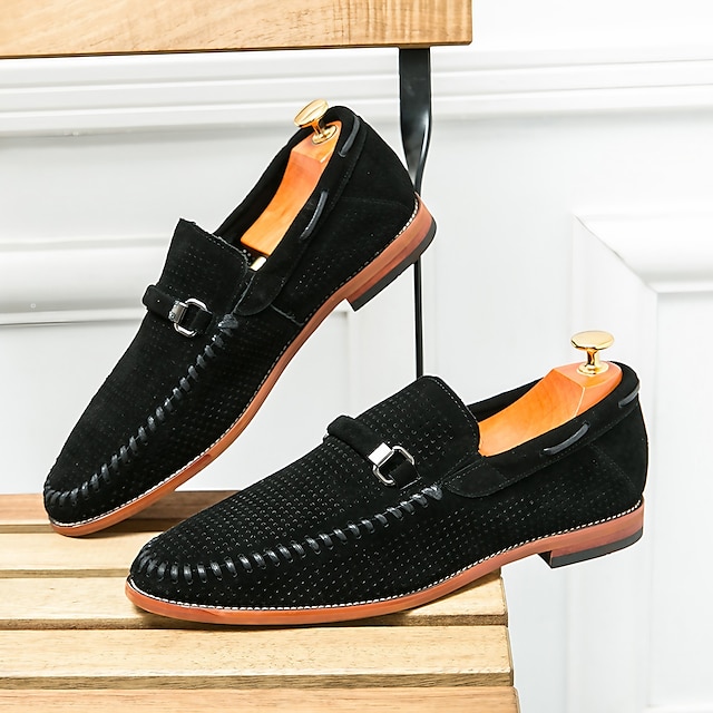  Bărbați Mocasini & Balerini Pantofi formali Pantofi de călugări Încălțăminte de Barcă Casual Zilnic Imitație Piele Respirabil Comfortabil Loafer Negru Maro Trifoi Toamnă Iarnă