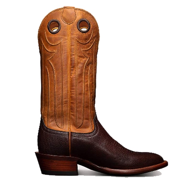  Men's Boots Cowboy Boots Walking Vintage Outdoor PU Height Increasing Slip Resistant Loafer dark brown Coffee spelled brown Dark Gray Winter
