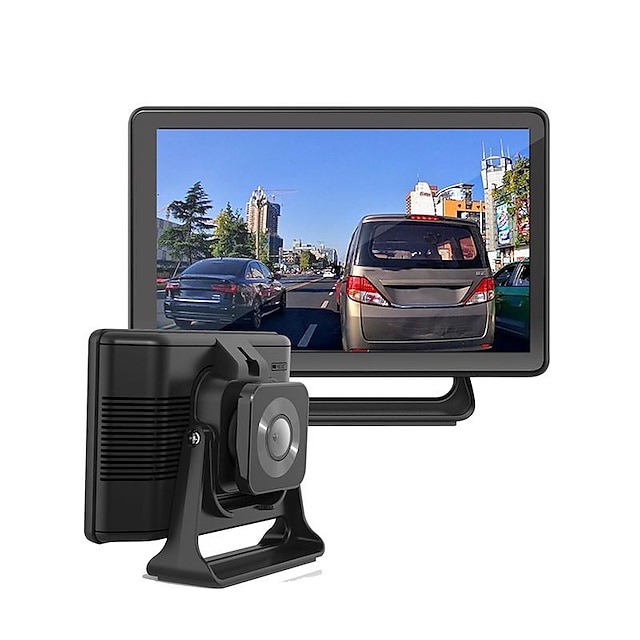  Автомобильный видеорегистратор 1080p, 5-дюймовый ips-рекордер, двойная запись, видеорегистратор, g-сенсор, функция записи петли ночного видения с камерой заднего вида.