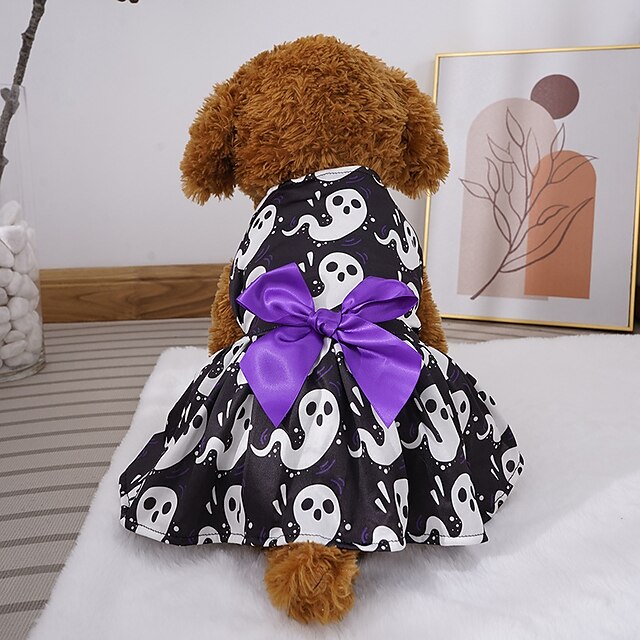  Cane Gatto Vestito Carino Casual Traspirante Morbido Lavabile Confortevole Halloween Casual Quotidiano Abbigliamento per Cani for Bichon Frisé Volpino di Pomerania Cucciolo Papillon Piccolo