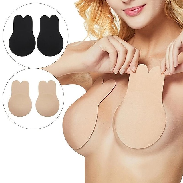  een paar onzichtbare borstliftstickers voor damesbeha's - sterke siliconen konijnenoren voor een sexy en zelfverzekerde look