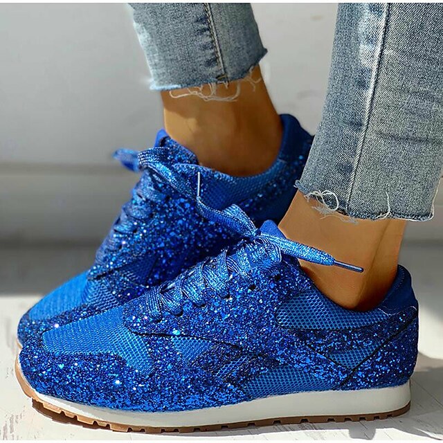 Women's Trainers Athletic Shoes Sneakers Bling Bling Shoes Sequins