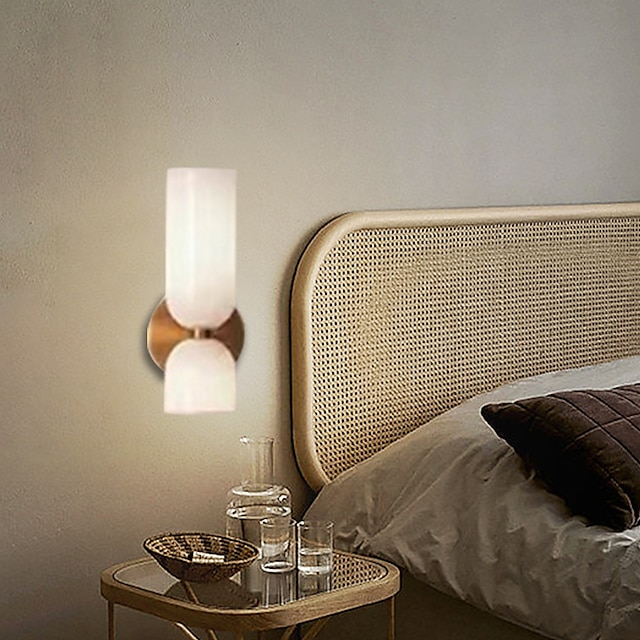  lightinthebox led væglampe varmt hvidt glas 24cm moderne led baggrund væglampe stue soveværelse sengekant indendørs væglampe lysende lampet 1 stk 110-240v