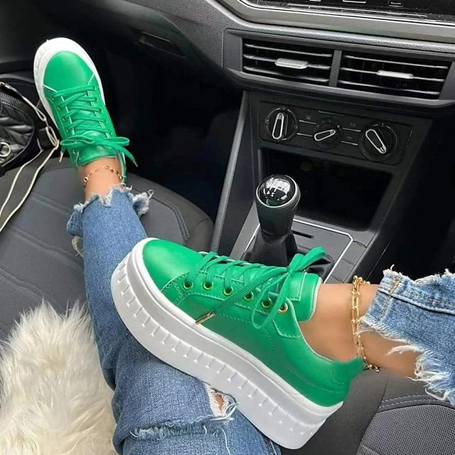 Women's Sneakers White Shoes Height Increasing Shoes Platform Sneakers ...