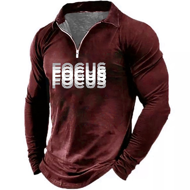  Męskie Śmieszne Koszulki polo z zamkiem błyskawicznym Koszula golfowa Długi rękaw Koszulki polo Koszule z kołnierzykiem Zabytkowe Codzienny Streetwear Ubrania festiwalowe Stroje na imprezę Druk 3D