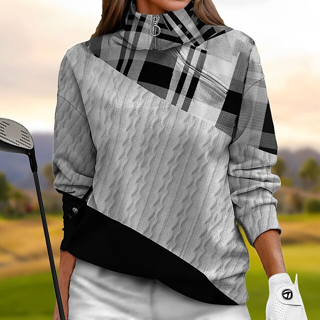 Women's Golf Hoodie Golf Pullover Breathable Quick Dry Moisture Wicking Long Sleeve Golf Apparel