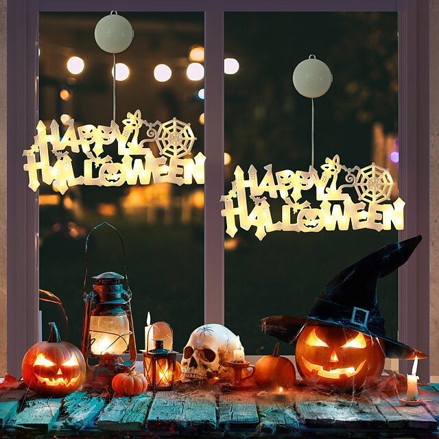 Halloween Decorations Happy Halloween LED Letter Light Battery Powered