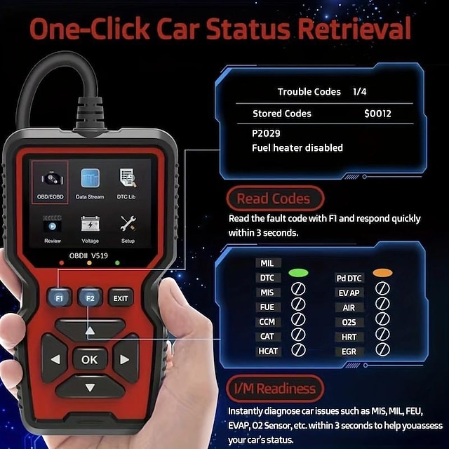 Automotive Fault Diagnosis Instrument Elm327 Engine Fault Reading Data