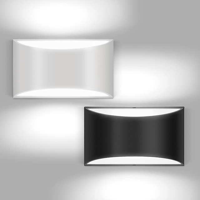  2 pak 20cm 8in enkel og moderne hårdt kablet indendørs vægmonteret lampe sort og hvid 9w udskiftelig g9 pære velegnet til soveværelse sengen stue studie ac85-265v