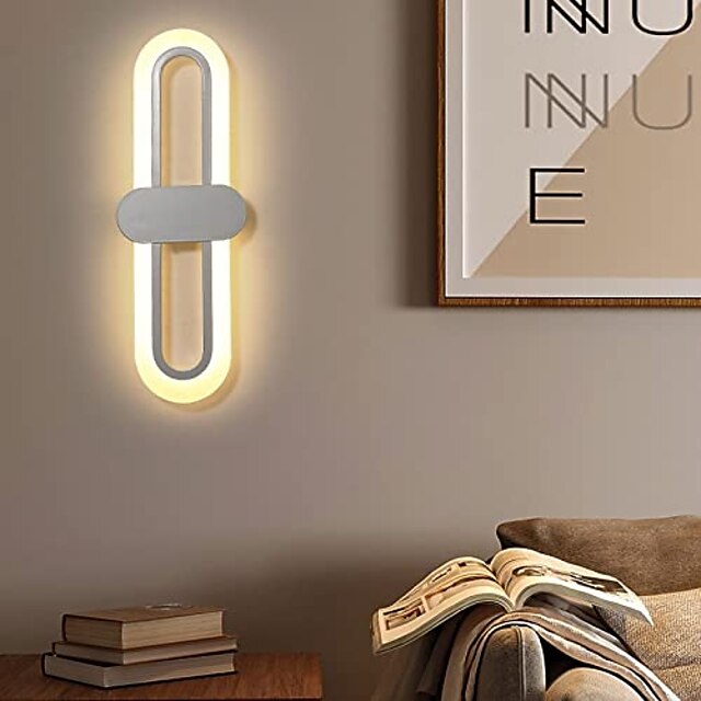  lightinthebox applique da parete per interni a led liner desin 40cm lampada da parete a led moderna semplice per interni lampada da parete in silicone è applicabile a camera da letto soggiorno bagno
