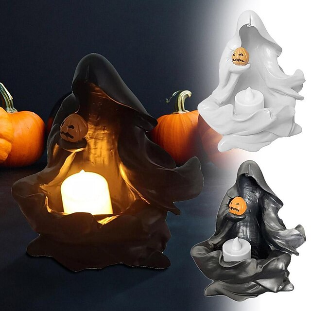 Halloween Candle Holders Dining Table Decoration Ghost Pumpkin Tealight