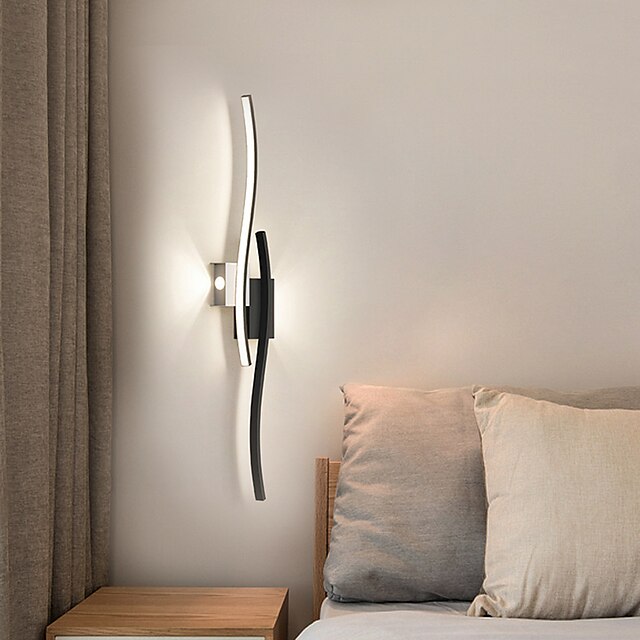  Lightinthebox Lámpara de pared LED de 80 cm, tira lineal minimalista para interiores, luz de montaje en pared, accesorio de iluminación largo para decoración del hogar, luces de lavado de pared para