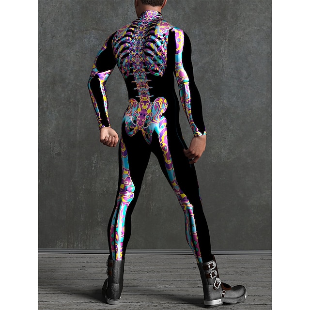 Skeleton / Skull Cosplay Costume Bodysuits Full Body Catsuit Adults ...