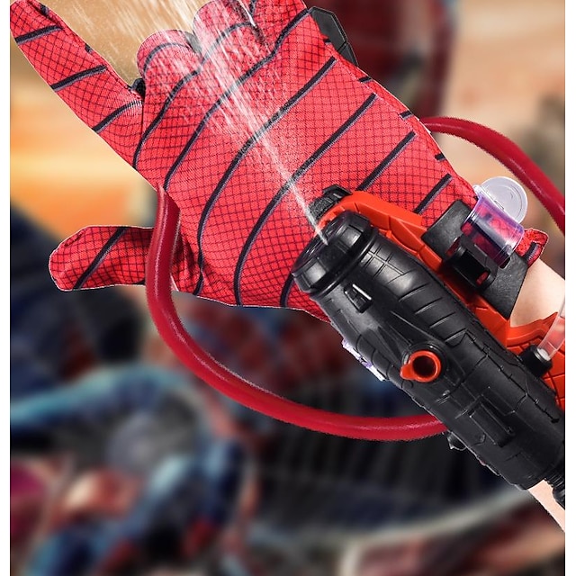  spider wrist launcher manuell press burst vannpistol barn bærbare edderkopphansker vannleker halloween gave