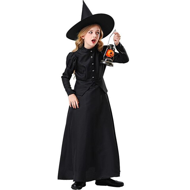 Witch Dress Cosplay Costume Hat Party Costume Kid's Girls' Cosplay