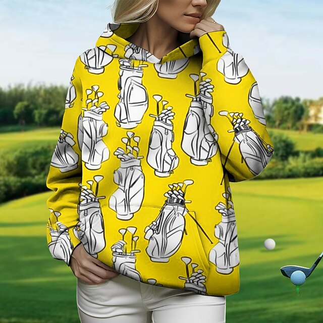 Women's Golf Clothes Golf Hoodie Golf Pullover Breathable Quick Dry