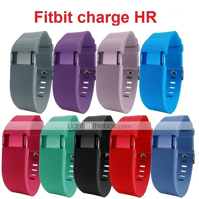  1 pcs Klokkerem til Fitbit Fitbit Charge HR Silikon Erstatning Stropp Myk Pustende Sportsrem DIY Verktøy Armbånd