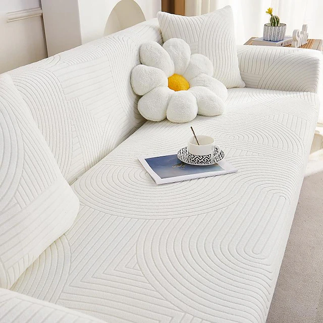 Stretch Couch Covers Sectional Sofa Cover For Dogs Pet, Farmhouse Slipcovers For Love Seat, L Shaped,3 Seater, U Shaped, Arm Chair Washable Couch Protector Soft Durable 19