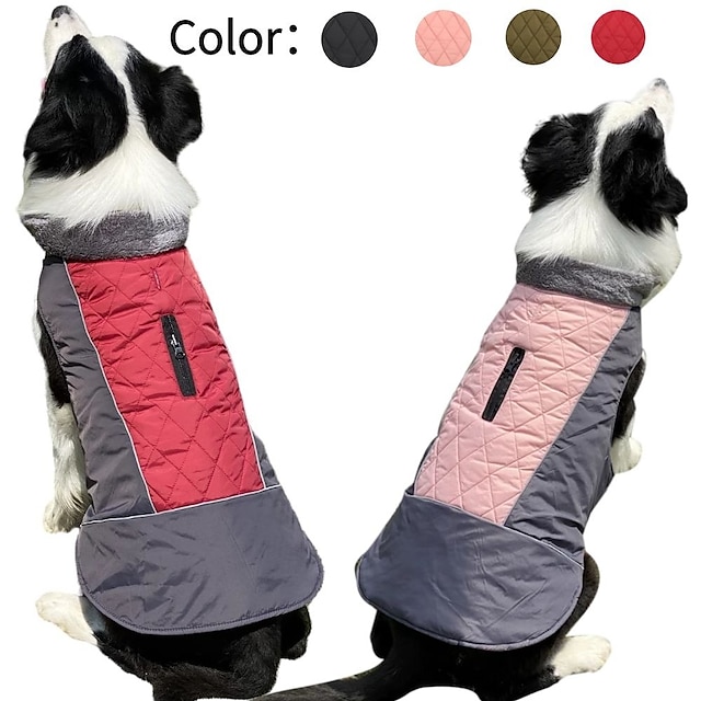  Двусторонняя носимая одежда для домашних животных, осенне-зимняя новая одежда для собак, непромокаемая хлопковая одежда для собак, жилет, одежда для собак