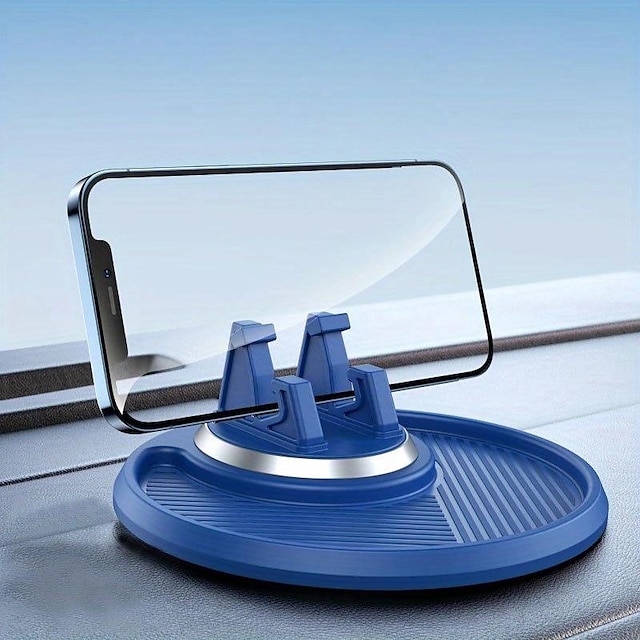  Universal Car Silicone Phone Holder Auto GPS Dashboard Bracket, Smartphone Anti-Slip Mat Pad 360° Rotation Dashboard Stand With Storage