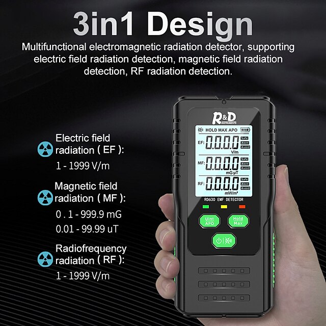 Electric Field Field RF Radiation Detector Handheld