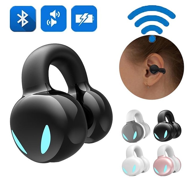  1 szt. Bezbolesny bezprzewodowy zestaw słuchawkowy Bluetooth, słuchawki Bluetooth z redukcją szumów i klipsami do uszu, otwarte słuchawki do jazdy biznesowej