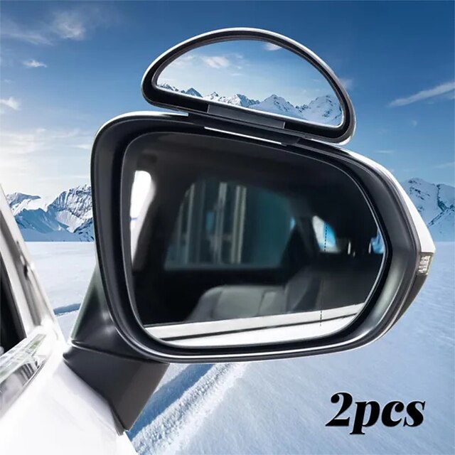  1 Pair Car 360 Degree Blind Spot Mirror Wide Angle Convex Mirror Side Blindspot Rearview Parking Mirror Towing Reversing Driving