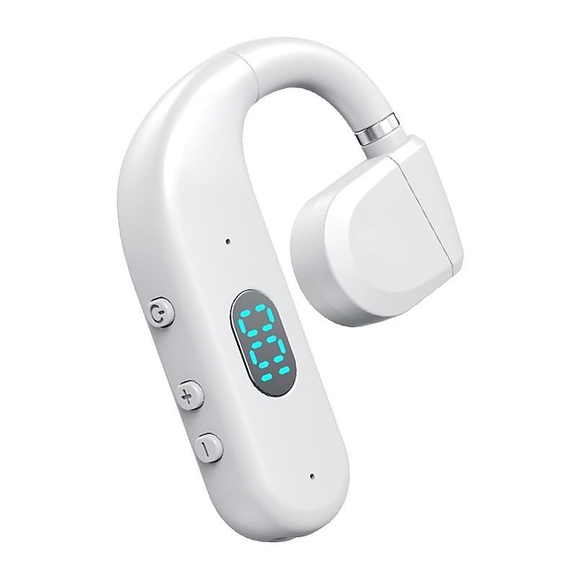  1 unidad de auricular inalámbrico bluetooth de larga espera con pantalla de potencia led, auricular bluetooth con cancelación de ruido, auricular inalámbrico con gancho para la oreja, auriculares
