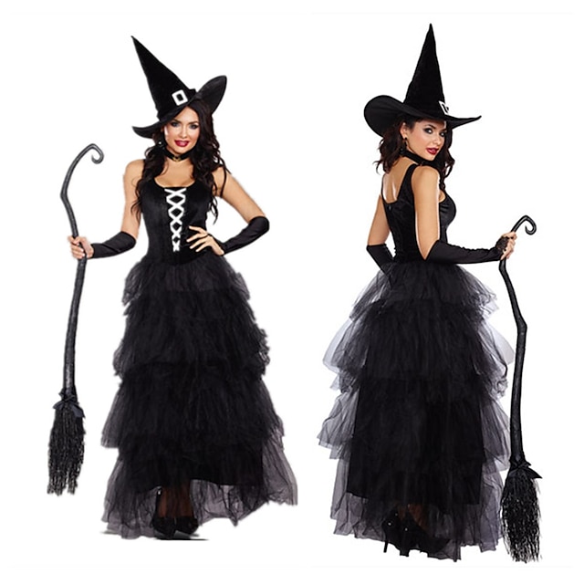  vrăjitoare Rochii Costum Cosplay Costum Adulți Pentru femei Costum sexy Petrecere Halloween Halloween Mascaradă Mardi Gras Costume de Halloween ușoare