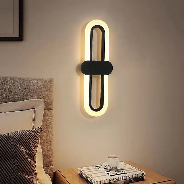  lightinthebox led interior luz de parede forro desin 40cm interior moderno simples lâmpada de parede led lâmpada de parede de silicone é aplicável ao quarto sala de estar banheiro corredor ac110v