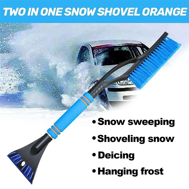  Pá de neve para carro, raspador de gelo, vassoura de neve para pára-brisa de carro, suv, caminhões, ferramenta de escova de raspagem