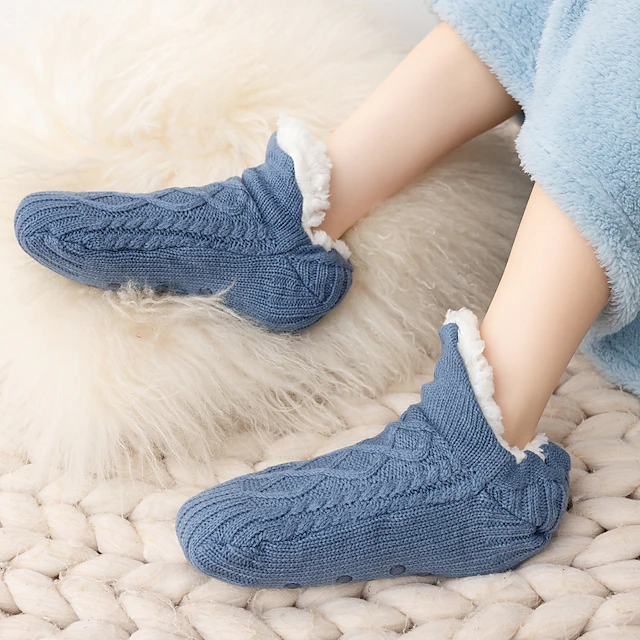 Winter Plush Thickened Home Floor Socks Plush Insulation For Men And ...
