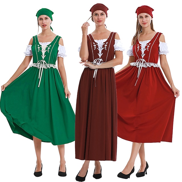  Oktoberfest øl Kostume dirndl Trachtenkleader Stuepige bayerske Tysk München Enge Dame Traditionel stil klud