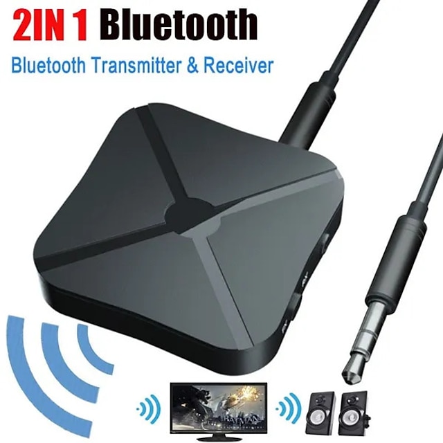  2 in 1 bluetooth4.2 cuffie per computer aux car stereo adattatore audio musicale ricevitore trasmettitore bluetooth wireless