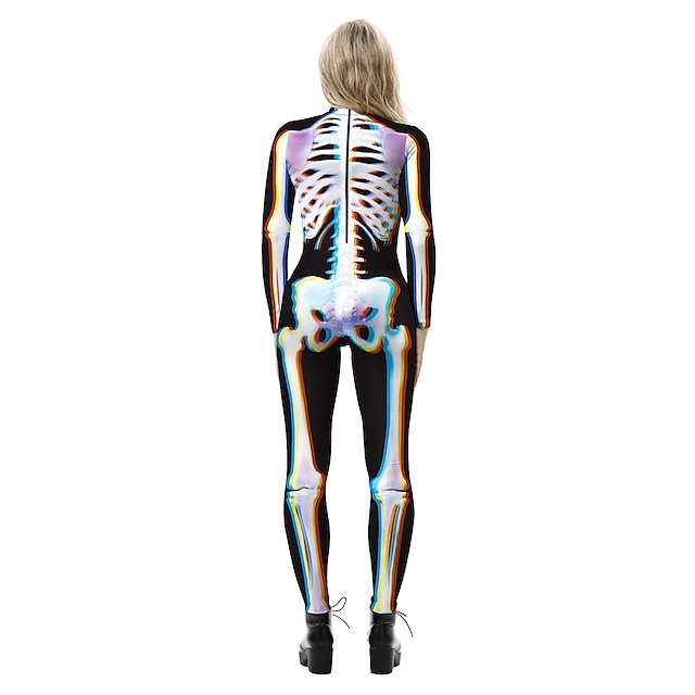 Skeleton / Skull Cosplay Costume Skin Suit Bodysuit Adults' Women's One