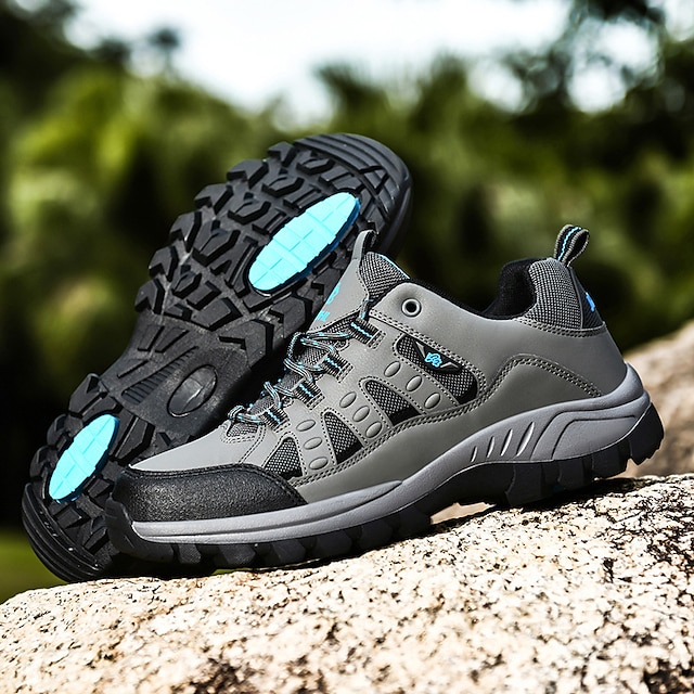  Bărbați Adidași Aspect sportiv Bocanci Pantofi de trekking Drumeții Sportiv Casual În aer liber De Atletism PU Cizme / Cizme la Gleznă Dantelat Negru Galben Verde Toamnă Iarnă