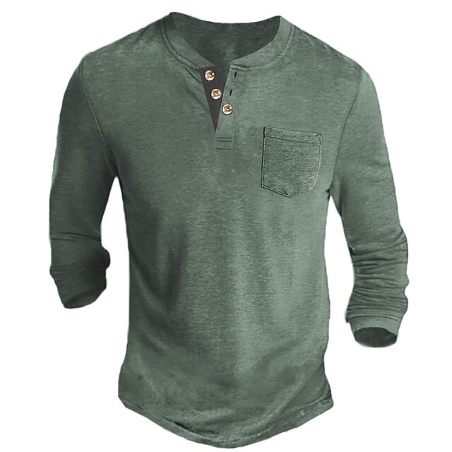 Casuals - Short Sleeved Henley Shirt