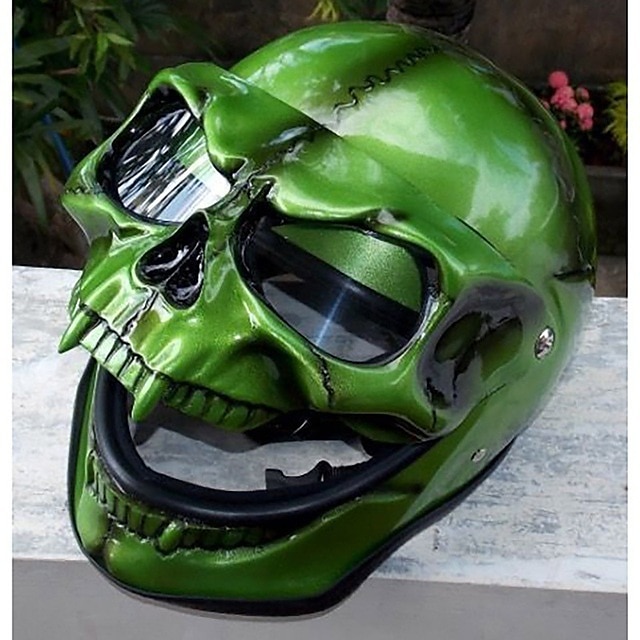  Halloween motorfiets schedel masker schedel skelet vizier met verstelbare skelethelmen motorfiets voor jongeren