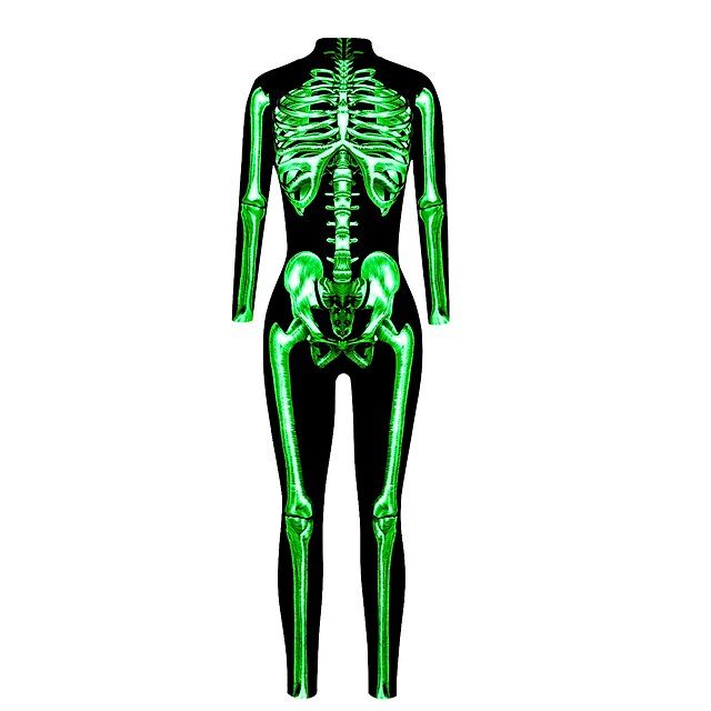 Skeleton / Skull Cosplay Costume Skin Suit Bodysuit Adults' Women's One