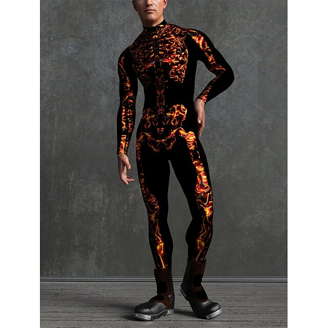 Skeleton / Skull Steampunk Robot Cosplay Costume Bodysuits Full Body