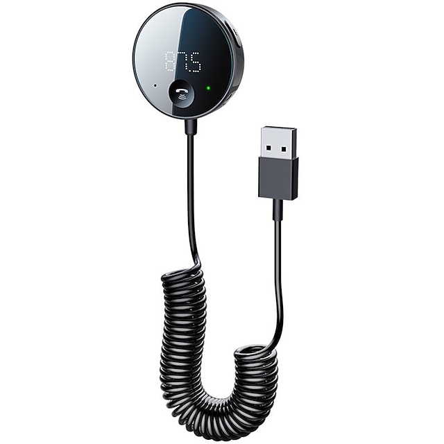  Bluetooth 5.0 Auto-FM-Transmitter, LED-Anzeige, Bluetooth-Adapter, kabelloser Audio-Empfänger, TF-Karte, Musik, Auto-MP3-Player