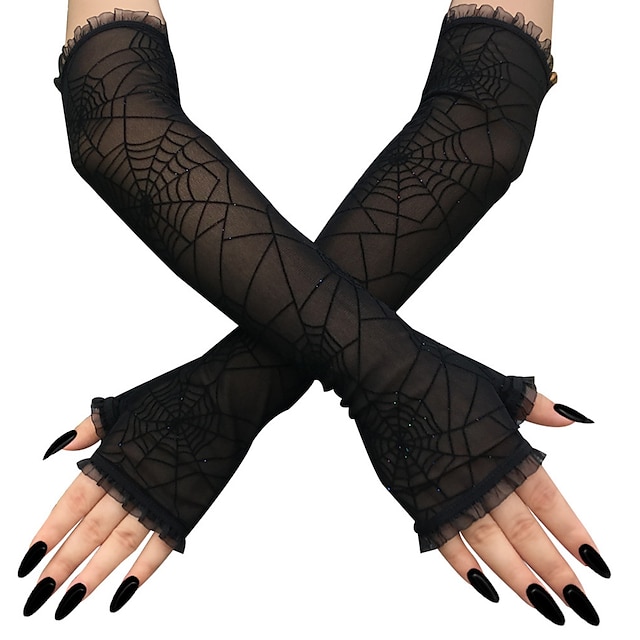  Witch Gloves Adults' Women's Punk Gothic Halloween Halloween Carnival Mardi Gras Easy Halloween Costumes