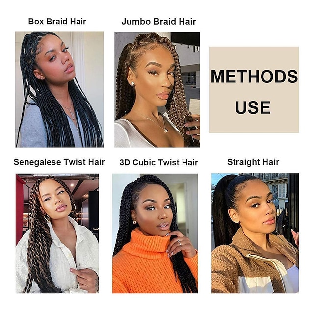 Jumbo Braids Crochet Braids Hair Extension Three Tone Ombre Color Rainbow  Jumbo Braiding For Twist Braiding, Jumbo Box Braiding Hair - Temu