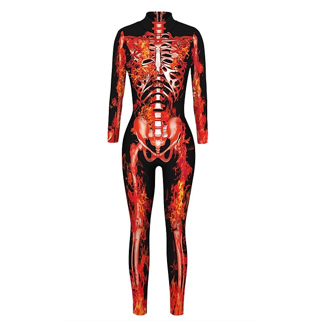 Skeleton / Skull Bodysuits Full Body Catsuit Adults' Women's One Piece