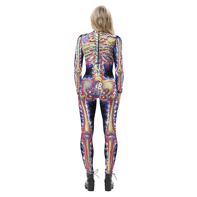 Skeleton / Skull Cosplay Costume Skin Suit Bodysuit Adults' Women's One