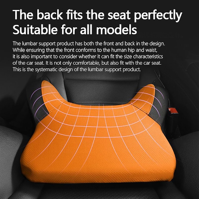 Car Seat Lumbar Support Pillow Soft Memory Foam Driver Back Support Cushion  Pain Driving Fatigue Relief for Cars Trucks SUVs - AliExpress