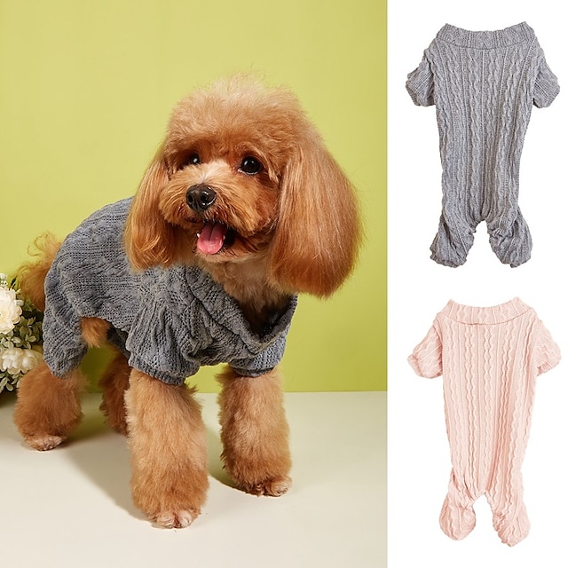  maglioni per cani autunno e inverno nuovo abbigliamento per animali domestici morbido e slim fit moda classico maglione a quattro zampe in lana lavorata a maglia solida